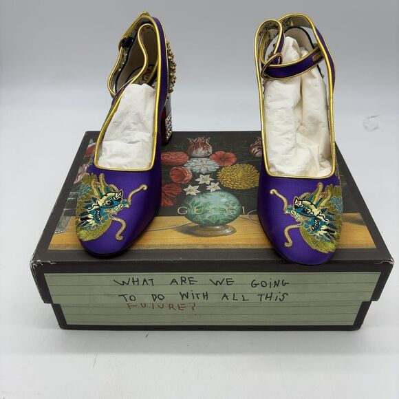 Gucci Shoes - Gucci Spike Embellished Mary Jane Pumps